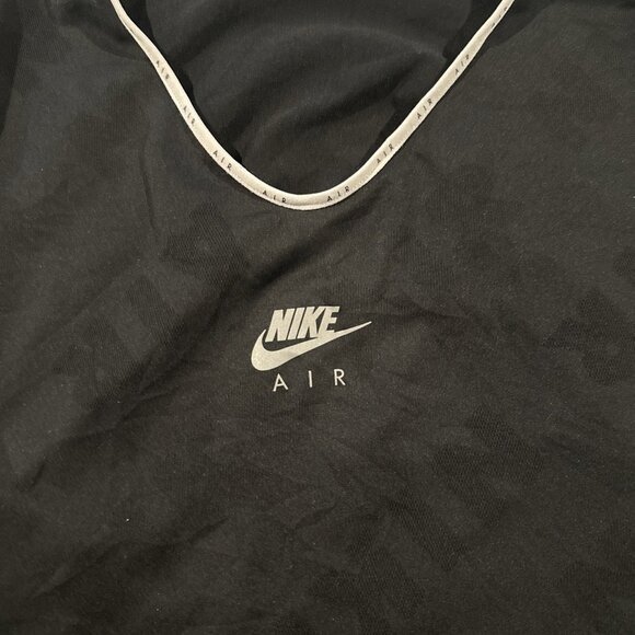 Nike Air womens Dri Fit Tee 2X Short sleeve black athletic rare Open Back - Picture 3 of 10
